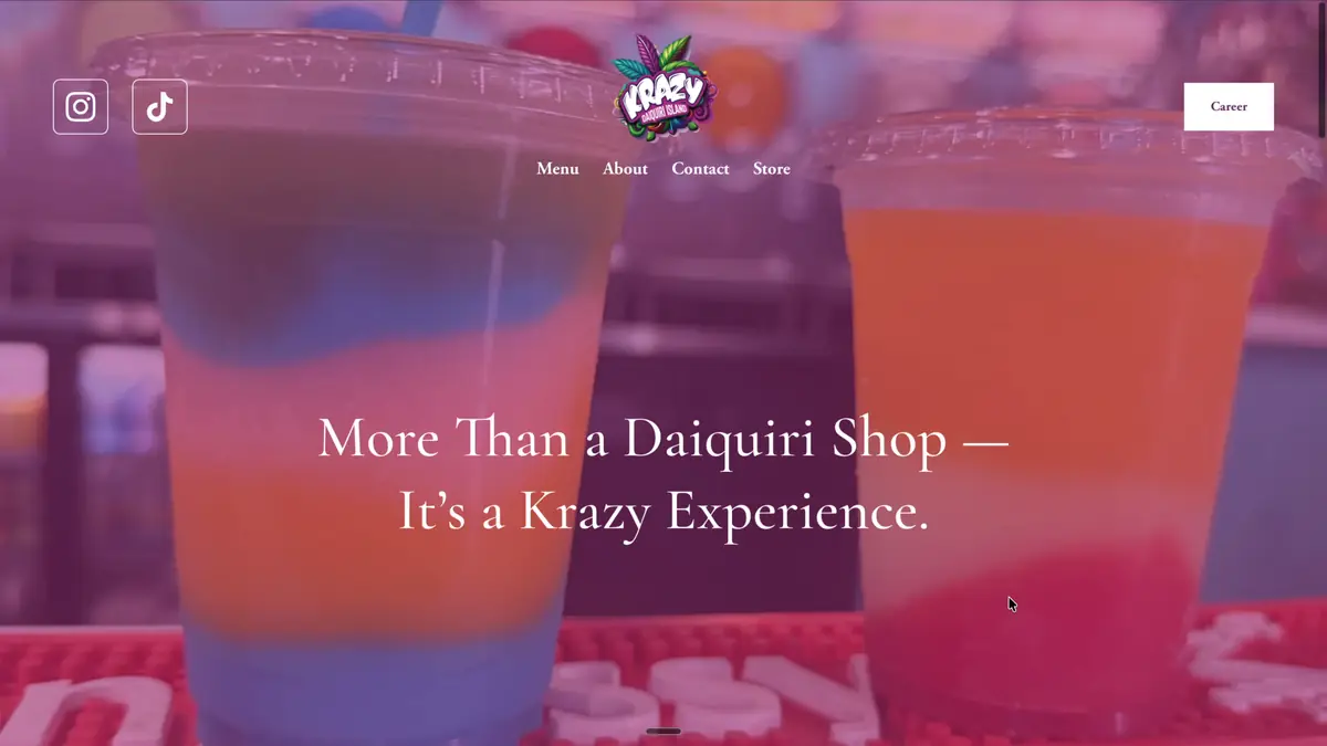 Sitio de Krazy Daiquiri Island antes